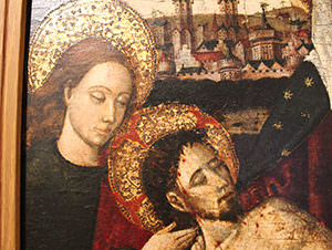 Lamentación sobre el cuerpo de Cristo muerto Nicolás Falcó Detalle - MCV