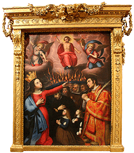 La Virgen contra la peste - Escuela de Ribalta - Siglo XVII.